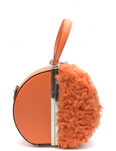 Moschino Women's Bag with Fur Orange