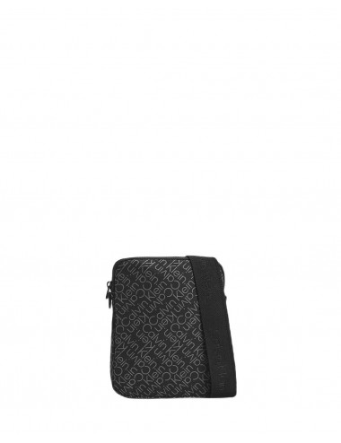 Calvin Klein Men's Shoulder Bag-Logo Print-Black