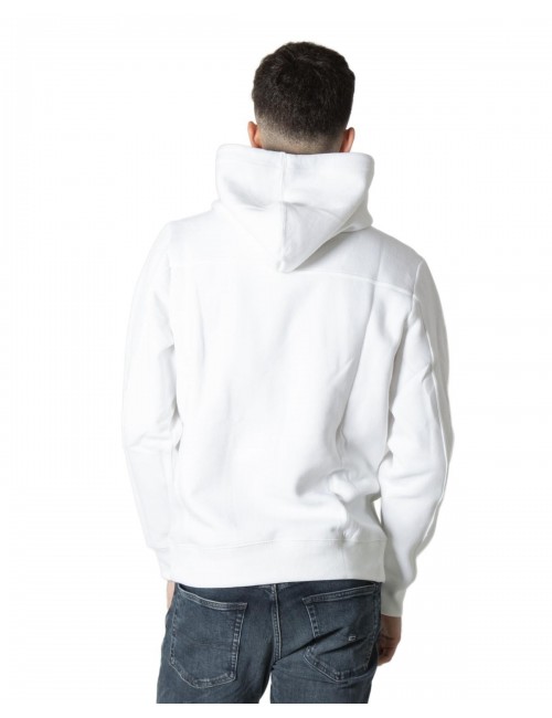 Calvin Klein Jeans Men's Logo Hoodie Sweatshirt White
