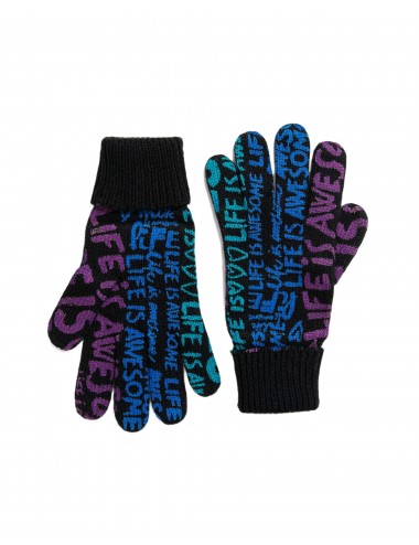 Desigual Beanie And Gloves-Black