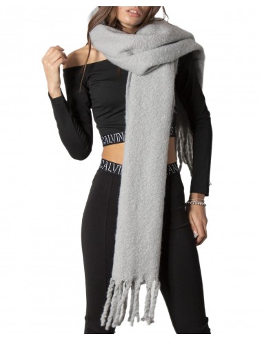 Only Women's Scarf-Long Body Wrap-Fringed-Grey