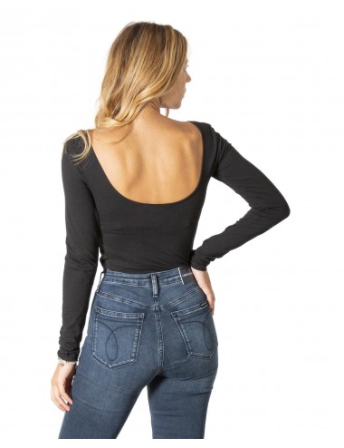 Calvin Klein Jeans Women Tops-Long Sleeves-Black