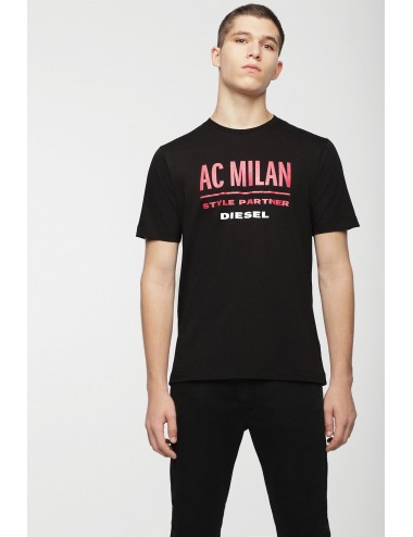 Diesel Men's T-Shirt AC Milan Black