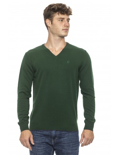 Conte of Florence Men's V-neck Knitwear Green