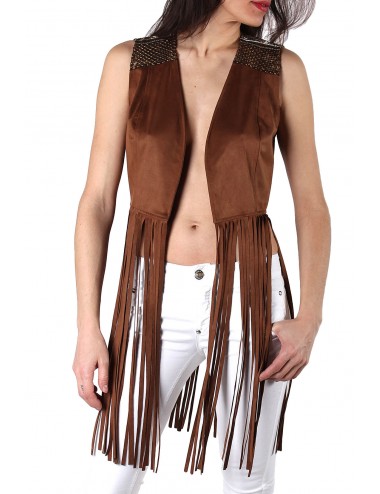 Sexy Woman Vest-Brown