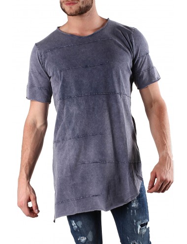 Absolut Joy Men's T-Shirt Long-Cotton Blue