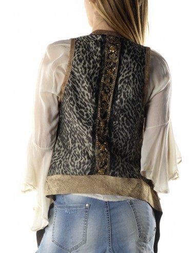 Sexy Woman Vest-Brown